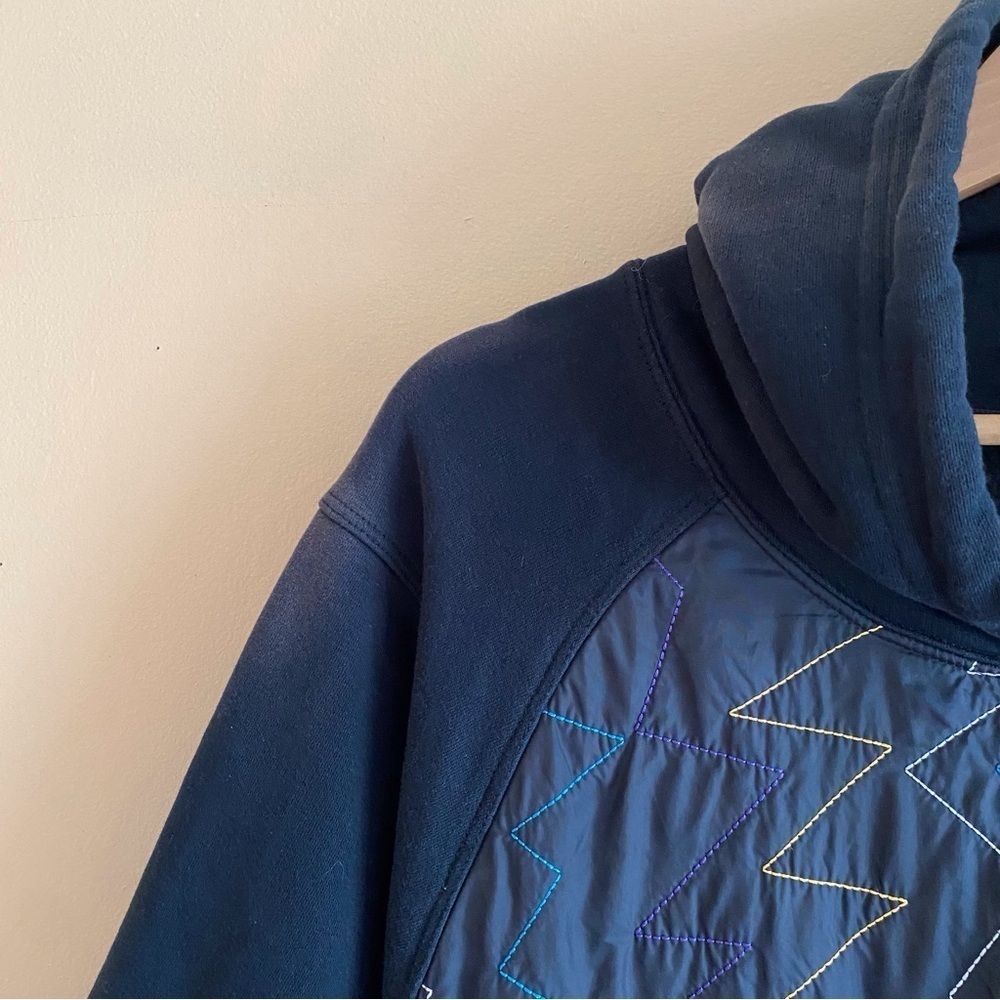 Nike Air Jordan VII Hoodie Mens Medium Navy Embroidered Jumpman Pullover Hoodie - Picture 5 of 16